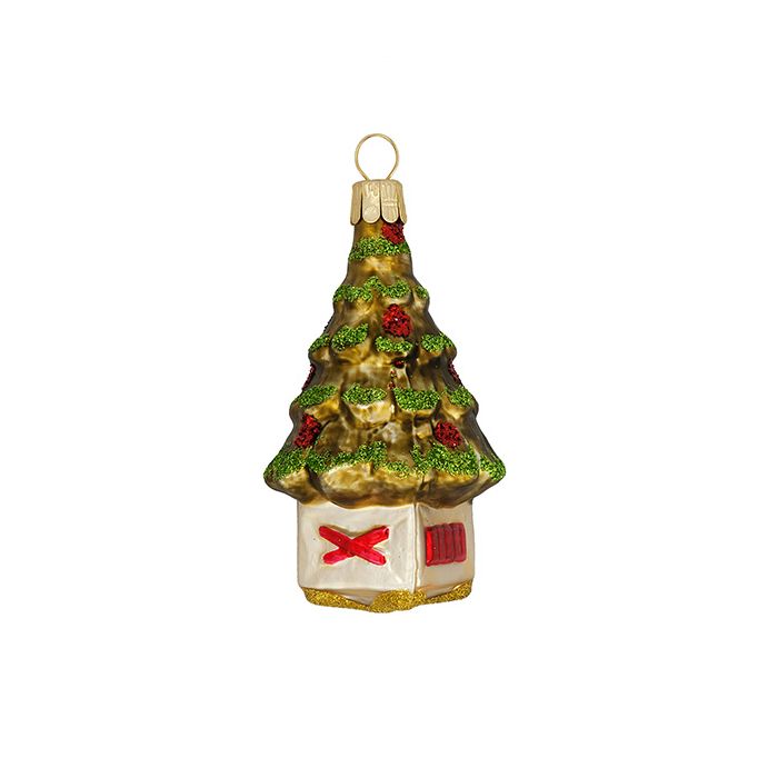 Handbemalte Glasfigur Traditionell Bemalter Christbaum Gablonzer Christbaumschuck