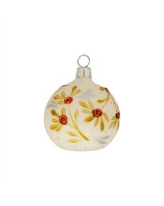 Glaskugel für den Tisch, 6 cm, creme  | Sale -40%