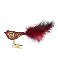 Bird, small, wine red
