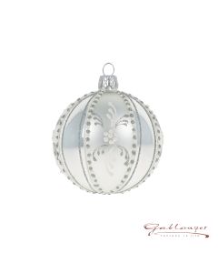 Christmas Ball, 8 cm, silver matt/shiny
