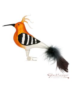 Hoopoe with feather tail, 16 cm, brown