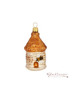 Glass figurine, Beehive, cm, vintage gold