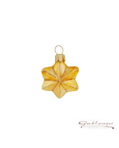 Glasfigur, Miniatur, Stern gold, cm