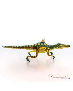 Glasfigur, Dinosaurier, 29 cm, grün