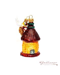 Glass figure, beehive with bees, cm