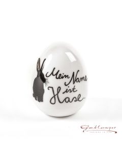 Eiervase "Mein Name ist Hase", Porzellan