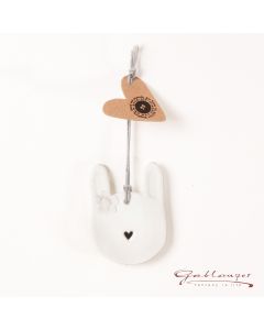Frühlingstaler Hase-Anhänger "Hase mit Punkte"
