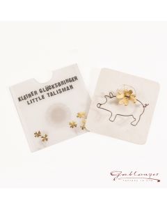 Kleiner Goldglücksbringer "Glücksschwein"