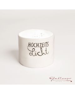 Wunschlicht aus Porzellan "Hochzeitslicht"
