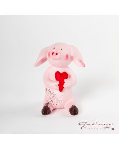 Saubande "Susi Herz" Keramikfigur, handbemalt