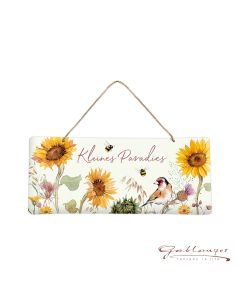 Blechschild Sonnenblumen "Kleines Paradies"