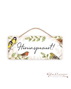 Blechschild "Hereinspaziert"