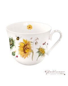 Tasse aus Porzellan, Sonnenblumen