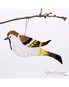 Glasvogel "Spatz" zum Hängen, handgefertigt