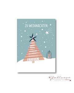 Kartonpostkarte "MERRY CHRISTMAS"