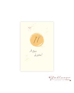 Glückwunschkarte "Alles Liebe" mit Kuvert