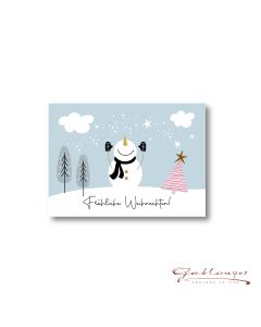 Mini Doppelkarte "Fröhliche Weihnachten" mit Kuvert