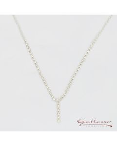 Halskette aus Strass, silber mit Kristallsteinen