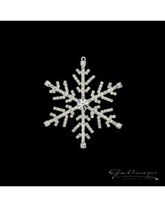 Snowflake made of rhinestones, cm, silver-crystal