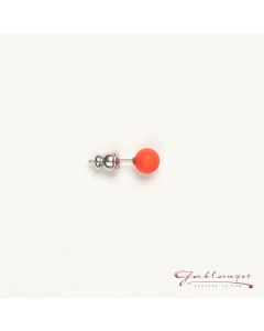 Ohrstecker, Polarisperle 6 mm, orange