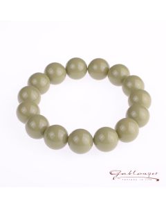 Armband aus Acrylperlen, 14 mm, oliv