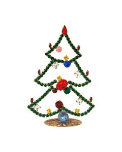 Christmas tree of rhinestones, handmade 10 cm