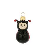 Glass figurine,  ladybug 6 cm, red, black