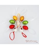Osterset aus Glasperlen, 9 bunte Eier