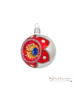 Christmas Ball made of glass, 6 cm, silver with reflector