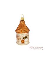 Glass figurine, Beehive, cm, vintage gold