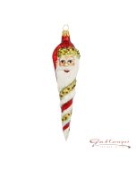 Glass figure, Santa Claus, cm, red-white-green