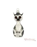 Glass figure,  Lemur, cm, black-white