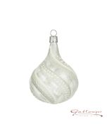 Glass figure, Drop, cm, transparent-white