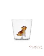 Trinkglas mit Hund Golden Retriever, handgefertigt