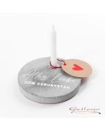 Lichtkreis "Alles Liebe zum Geburtstag" mit Kerze