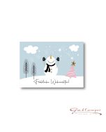 Mini Doppelkarte "Fröhliche Weihnachten" mit Kuvert