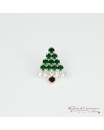 Pin, Weihnachtsbaum Strasssteine, 2,5 cm