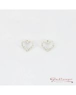 Stud earrings, heart