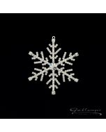 Schneeflocke aus Strasssteinen, cm, silber-kristall