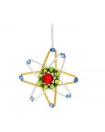 Stern aus Glasperlen, 8 cm, buntes Retro-Design