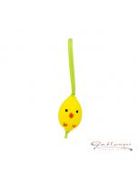 Easter Egg on ribbon, yellow, 3 cm, handpainted