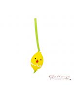 Easter Egg on ribbon, yellow, 3 cm, handpainted