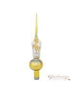 Tree topper made of glass, 34 cm, angel, gold-silver