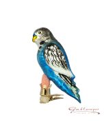 Glass figure, Budgie, 11 cm, blue