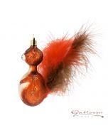 Glass figurine, Squirrel, cm, brown