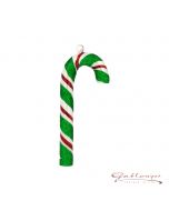 Glas figurine, Candy Cane, 11 cm, green-white-red