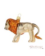 Glass figure, Lion, 10 cm, gold