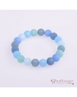 Polaris beads bracelet, 10 mm, turquoise blue