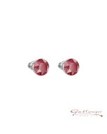 Ohrstecker mit Swarovski® Kristallen, Royal Red, 9 mm