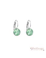 Leverback with Swarovski®-crystal, 6 mm, Mint Green